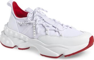 Christian Louboutin Trailnrun Spike Sneaker in Wh01-White at Nordstrom, Size 10.5Us