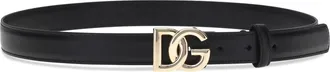 Dolce & Gabbana Womens Leather Belt Nero Calf Bos Taurus E Braces