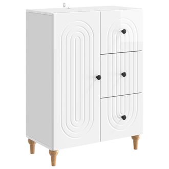 vidaXL Aparador Brillante 66 X 34,5 X 90 Cm Madera De Ingenier&iacute;a Vidaxl