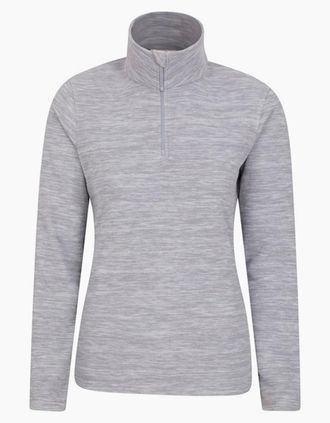 Mountain Warehouse Womens Mountain Warehouse Womens/Ladies Snowdon Melange Fleece Top - Grey - Size: 10