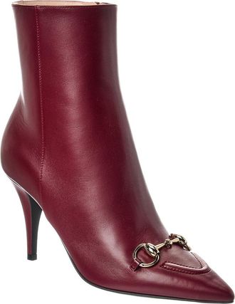 Gucci Horsebit Leather Ankle Boot