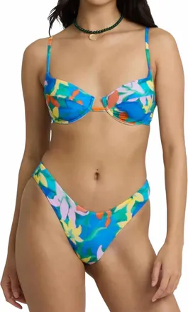 Billabong Agua Flores Bondi Bikini Bottom In Blue Multi