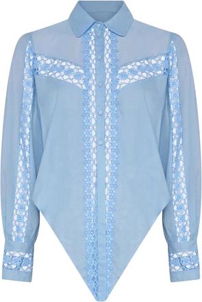 Charo Ruiz Ibiza Blouses - Dames - Overhemden - Blauw - S - Overhemden