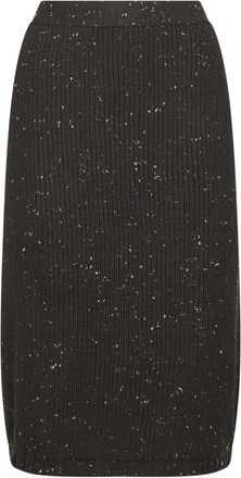 Bottega Veneta Geribbelde wollen rok in fondantkleur - Dames - Midirokken - Bruin - XS - Wol - Rokken