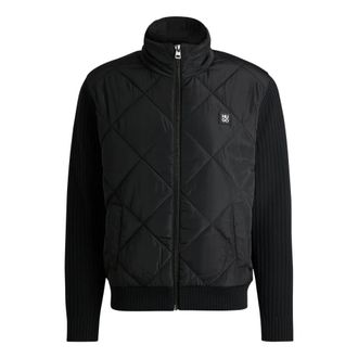 HUGO BOSS Stijlvol Vest - Heren - Winterjassen - Zwart - XL - Wol - Jassen
