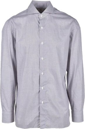 LUIGI BORRELLI NAPOLI Cotton Shirt - Blue/Brown
