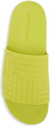 Bottega Veneta Kiwi Rubber Carpet Pool Slides Size 39