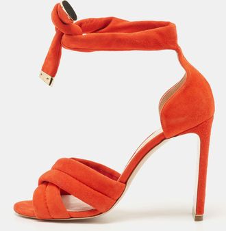 Nicholas Kirkwood Orange Suede Ziggy Sandals