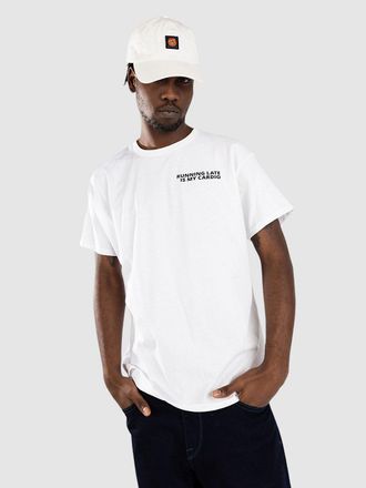 Blue Tomato Running Late Is My Cardio Camiseta blanco
