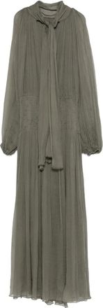 Atu Body Couture Gestrikte plissé maxi-jurk - Groen