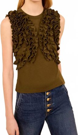 Ulla Johnson Vesna Sleeveless Jersey Top In Loden
