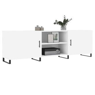 Berkfield Home TV Cabinet White 150x30x50 cm Engineered Wood | Size: 150 x 30 x 50 cm