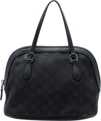 Gucci Pre-owned Handbags, female, Black, Size: ONE SIZE Pre-owned Nylon Satchel