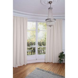 MOONDREAM Cortina térmica trabilla fruncida beige MC634 130x250