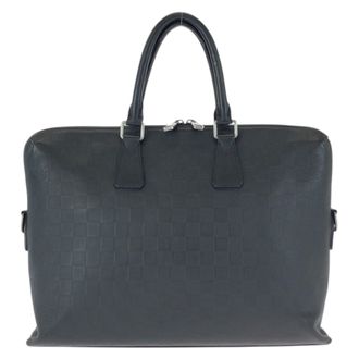 Louis Vuitton Black Leather Briefcase (Pre-Owned)