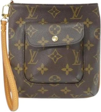 Louis Vuitton Pre-owned Clutches, female, Brown, Size: ONE SIZE Pre-owned Canvas Clutch