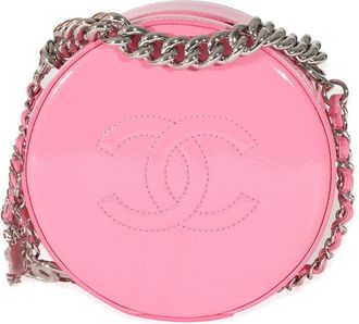 Chanel Pink Patent Lether CC Round As Earth Bag (Authentic Pre-Loved)