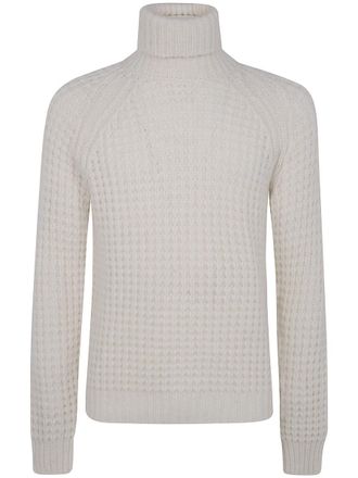 Roberto Collina Military Stitch Long Sleeves Turtle Neck Sweater