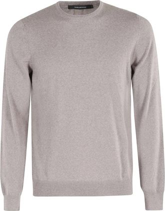 Tagliatore Marley Ronde Hals Trui - Heren - Ronde hals truien - Bruin - L - Wol - Truien & Vesten