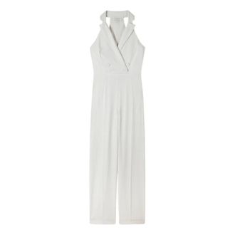 Patrizia Pepe Patrizia Pepe, Jumpsuits, female, White, Size: S Double-breasted Crepe Jumpsuit