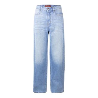 Max Mara Straight Fit Jeans, female, Blue, M, Clear Blue Cotton Jeans