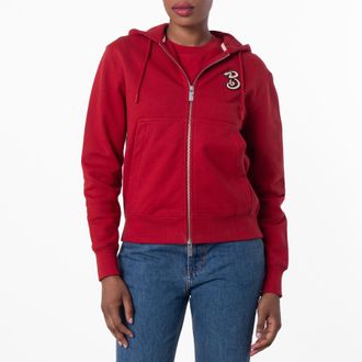 Burberry Womens B Snake Cotton Zip Hoodie, Size Small