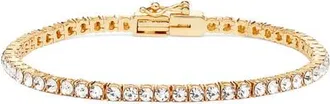 Nordstrom Cubic Zirconia Tennis Bracelet, 3mm in Clear- Gold at Nordstrom