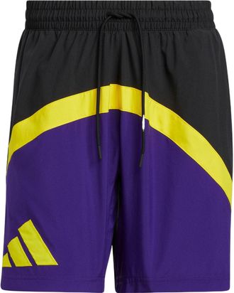adidas Galaxy Basketball shorts Asia Sizing Purple Black Yellow HK9465