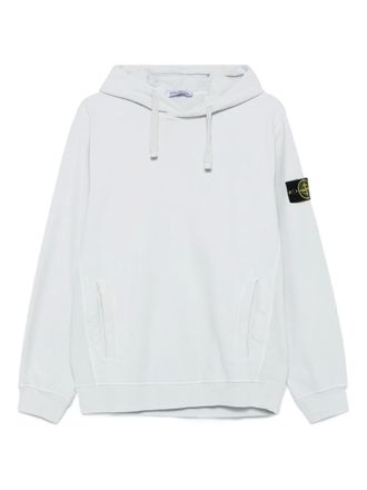 Stone Island logo-patch sweatshirt - men - Cotton/Cotton - M - Blue