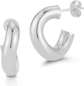 Glaze Jewelry Small Wave Hoop Earrings in Silver at Nordstrom Rack