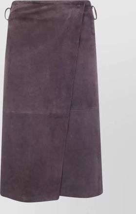 Semicouture leather wrap skirt