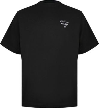 Siksilk T-Shirt SIKSILK Siksilk T-Shirt Graphic, Herren, Gr. XL, schwarz, Obermaterial: 100% Baumwolle CO., Shirts T-Shirt