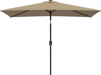 vidaXL Sombrilla De Jard&iacute;n Con Palo De Metal Taupe 300x200 Cm Vidaxl