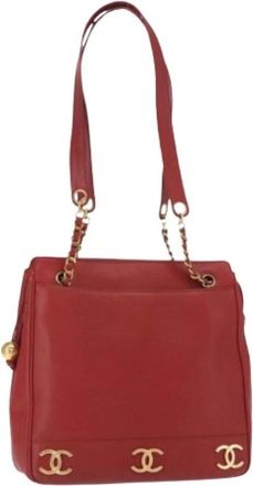 Chanel Pre-owned Shoulder Bags, female, Red, Size: ONE SIZE Pre-owned Vintage Shoulder Bag