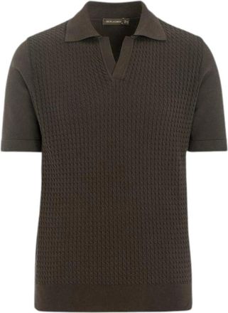 Oscar Jacobson Alf Bomuld Polo Skjorte - Heren - Polos - Bruin - XL - Katoen - Tops