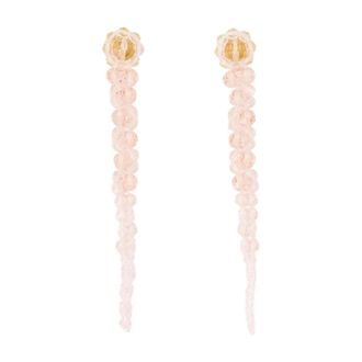 Simone Rocha Earrings, female, Pink, Size: ONE SIZE Crystal Drip Earrings - Pink