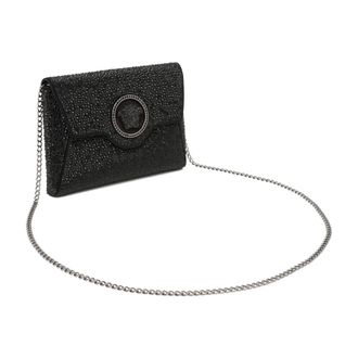 Versace Barocco Jacquard Crossbody Bag - female - Versace - Cross Body Bags - Black - ONE SIZE - Bags