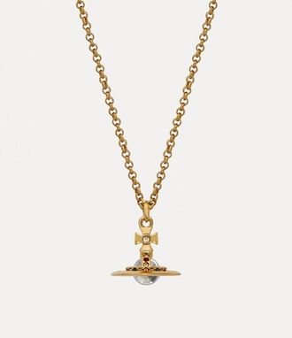 Vivienne Westwood New Petite Orb Pendant Necklace Gold Swarovski Crystals Women