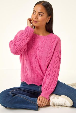 Roman Scalloped Hem Knit Jumper