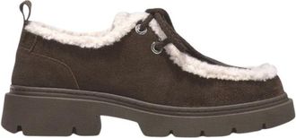 INUIKII Krullend Bruine Winterlaarzen - Dames - Veterschoenen - Bruin - 41 EU - Schoenen