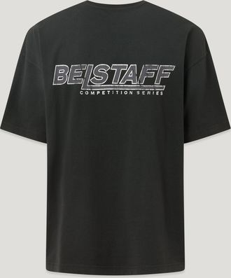 Belstaff Competition Momentum T-shirt Mens Spray Treatment Heavyweight Jersey Faded Black Size 2XL