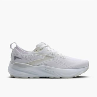 Brooks Womens Glycerin Gts 22 Running Shoes In White/white/grey
