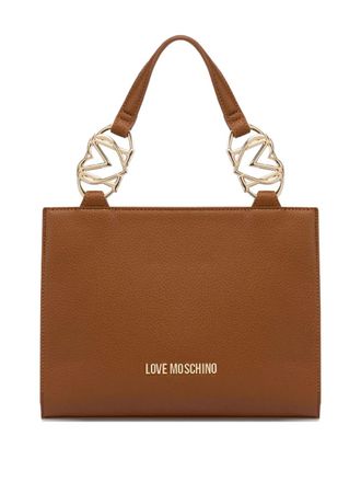 Love Moschino Shopper met logoring en handgreep - Bruin