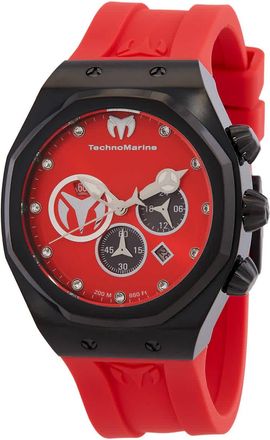 Technomarine Reef Sun Chronograph Quartz Red Dial Mens Watch TM-523003