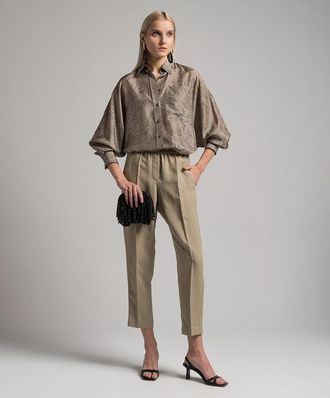 Brunello Cucinelli Elasticized Relaxed Trousers - Light Brown