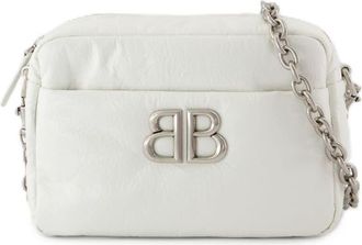 Balenciaga Monaco Xs Monochrome Camera Bag White