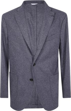 Boglioli Wool Blend Unstructured Blazer - Heren - Blazers - Grijs - 2XL - Wol - Jassen