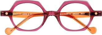 Anne & Valentin Roze & Paarse Optische Monturen - Dames - Brillen - Paars - 40 MM - Accessoires
