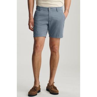 Mavi Nate City Smart Flat Front Stretch Twill Shorts in Steel City Smart at Nordstrom, Size 34