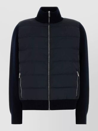 Miu Miu stretch cashmere blend quilted knit jacket